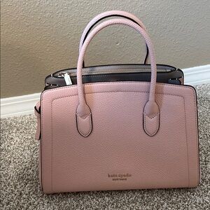 Kate Spade Mini Knott Leather Satchel Crossbody in Mochi Pink